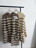 The Classic Striped Cardi- 2 colors
