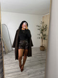 Laced In Leather Shorts
