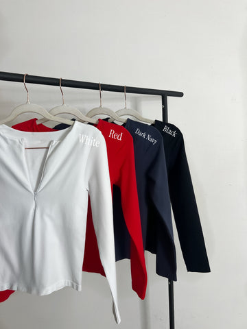 Contour Zip Tops- 5 colors