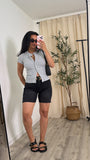 Dark Denim Shorts