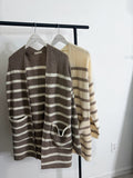 The Classic Striped Cardi- 2 colors