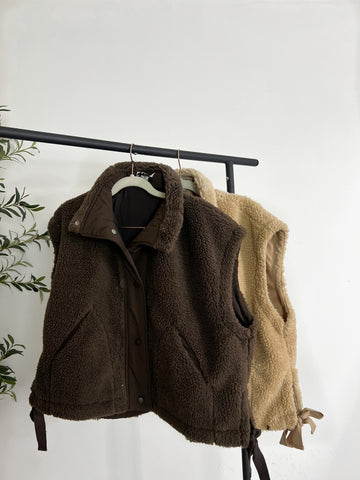 Teddy Sherpa Vest- 2 colors