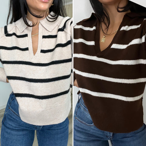 Elevated Stripe Knits - 2 colors