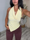 Izzy Halter Top - Butter Yellow