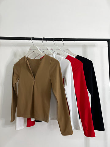 Contour Zip Tops- 4 colors